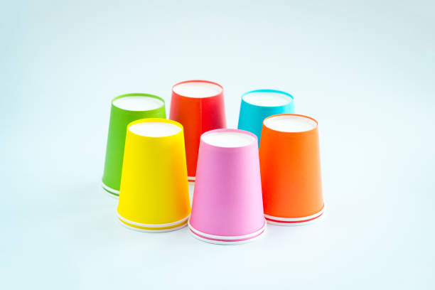 istock Group of colorful paper glass 1129286820