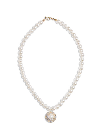 Pearl necklace isolated on white background(with clipping path)