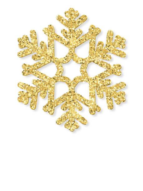 istock Merry Christmas card with gold glittering snowflake. EPS 10 1129301488