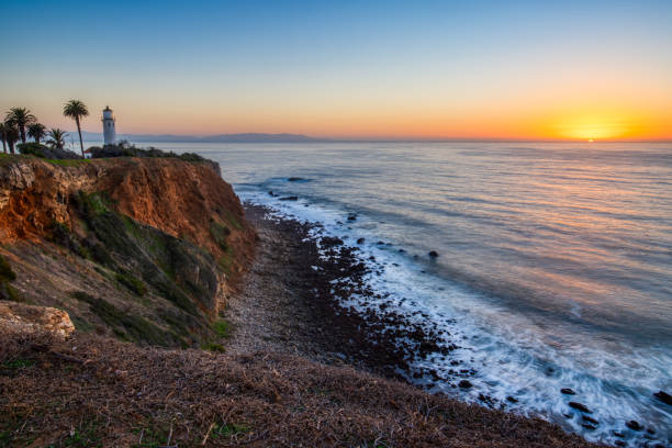 istock Colorful Sky at Sunset at Point Vicente Lighthouse 1129308245