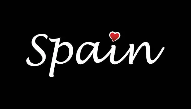 Vector illustration of Decorative Spain Text