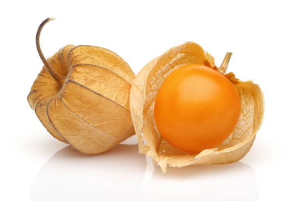 physalis-frucht oder golden berry isoliert - organic dried fruit berry fruit dried food stock-fotos und bilder