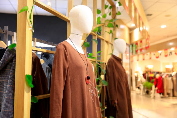 Fashion dresses in the mall