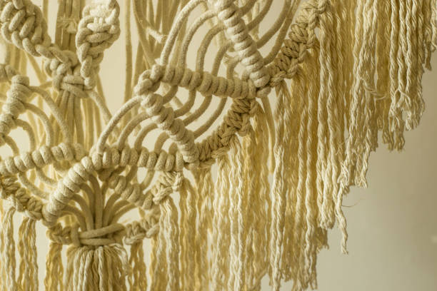 istock Weaving macrame modern needlework in the style of minimalism 1129315807
