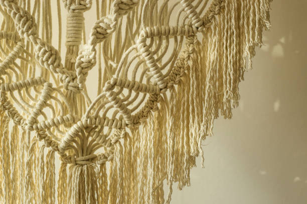 istock Weaving macrame modern needlework in the style of minimalism 1129315808