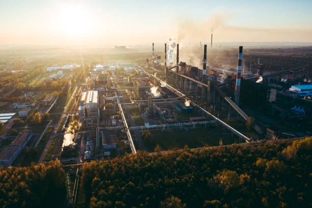 istock industrial landscape with heavy pollution 1129317001