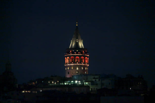 istock Night in Galata Tower, Istanbul 1129317260