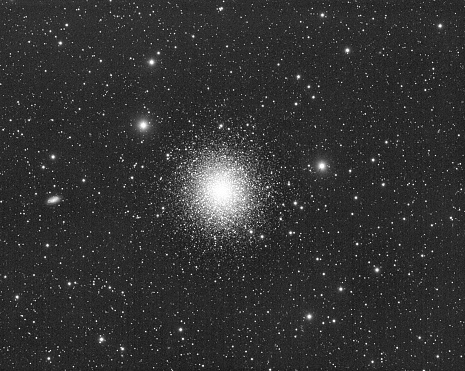 Globular cluster located in the constellation Hercules