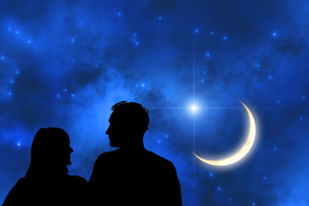 istock Couple under the Moonlight. My astronomy work. 1129327278