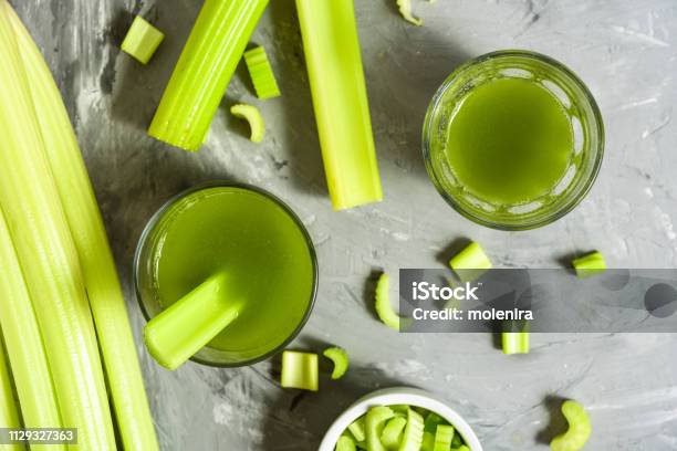 Celery Healthy Green Juice Stock Photo - Download Image Now - Celery, Juice - Drink, Smoothie