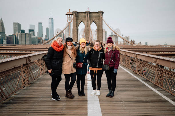 Group of Women on Brooklyn Bridge
