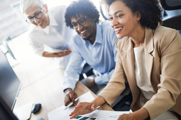 istock Business people conference and meeting in modern office 1129331227