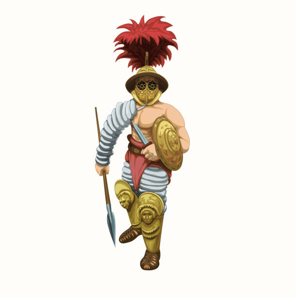 gladiator-hoplamah - loin cloth stock-grafiken, -clipart, -cartoons und -symbole
