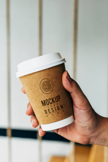 istock Mockup of a disposable coffee cup 1129332984