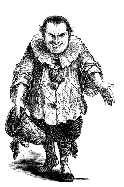 clown-porträt - 1896 - clown evil horror spooky stock-grafiken, -clipart, -cartoons und -symbole