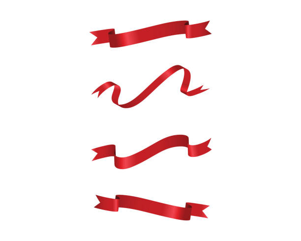 illustrations, cliparts, dessins animés et icônes de rubans vector illustration - bow satin red large