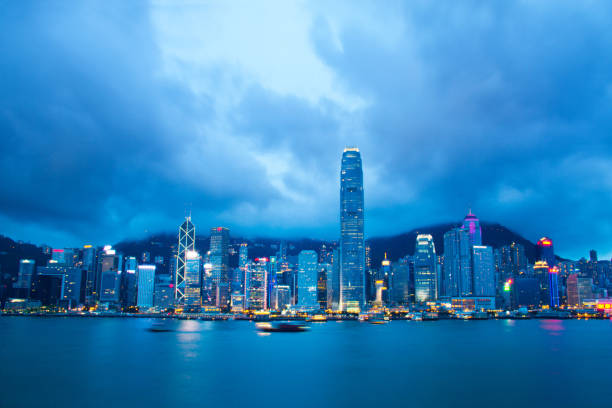 istock China Hong Kong Victoria harbor evening 1129337240