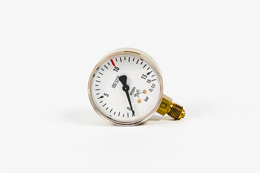 Pressure gauge isolated on white background