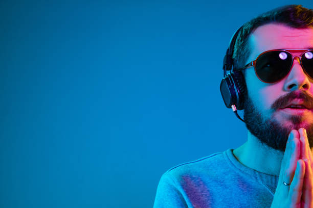 istock Enjoying his favorite music. 1129342343