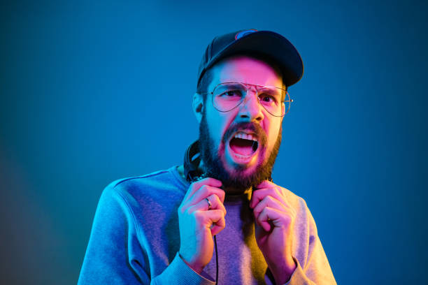 istock Enjoying his favorite music. 1129342349