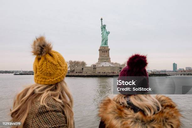 Viewing The Statue Of Liberty Stock Photo - Download Image Now - New York City, Statue of Liberty - New York City, Tourist