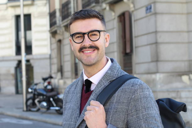istock Classic looking businessman with a moustache 1129346138