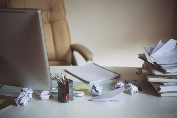 istock Working place of business person 1129348187