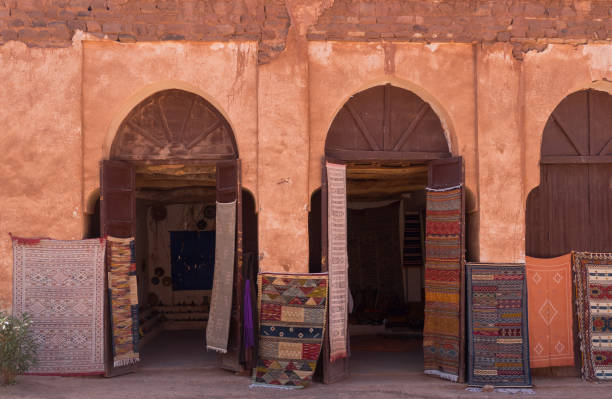 istock Carpets for sale at Telouet Kasbah 1129352792