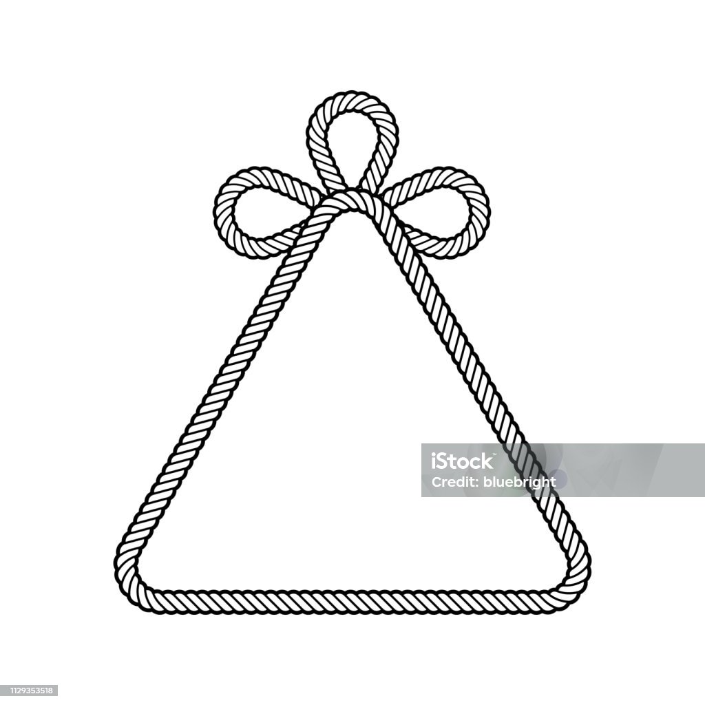 Triangle Rope With One Plank Ropedecortriangle Stock Illustration - Download Image Now - Ball Of ...