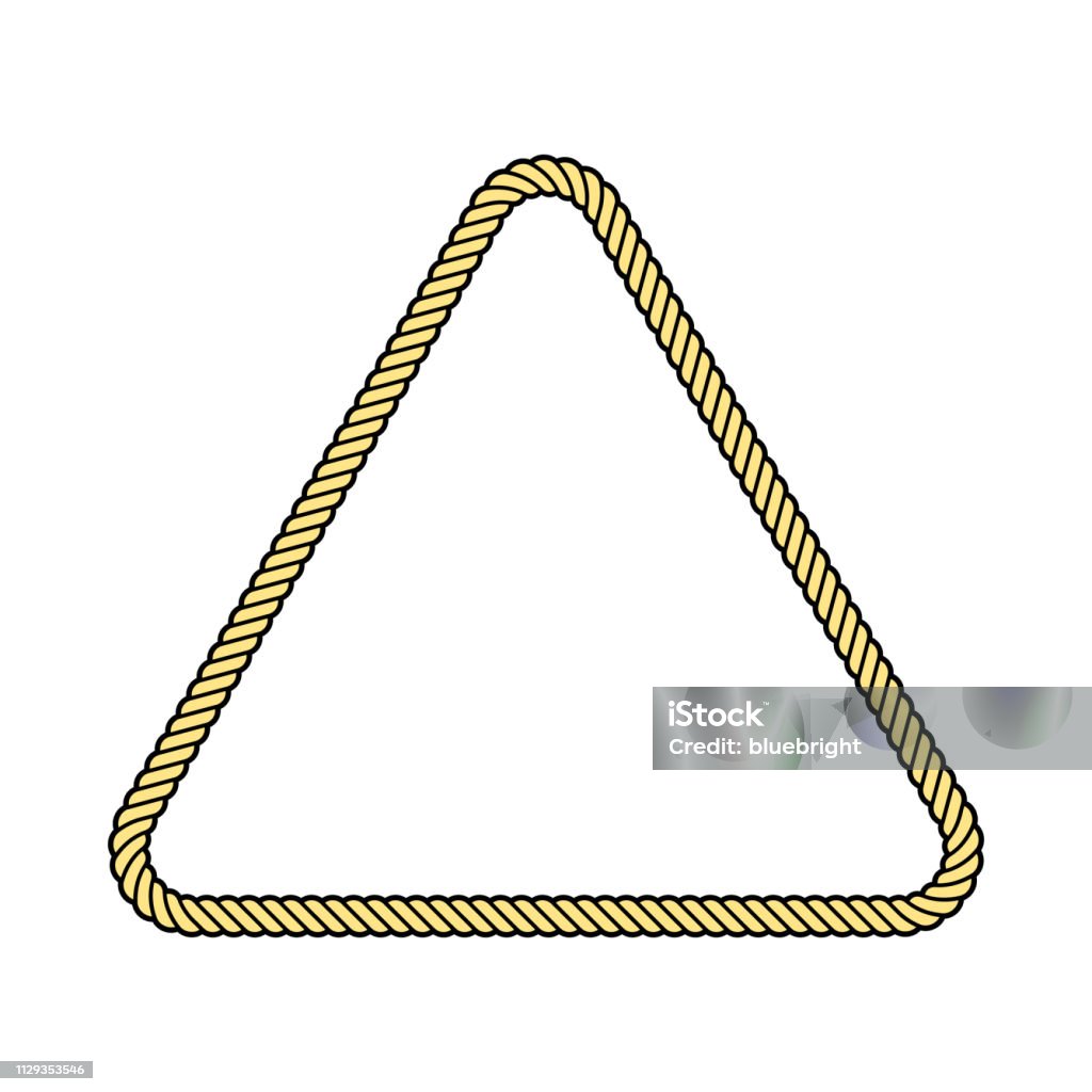 Three Ropes Triangle Ropeframetriangle Stock Illustration - Download Image Now - Ball Of ...