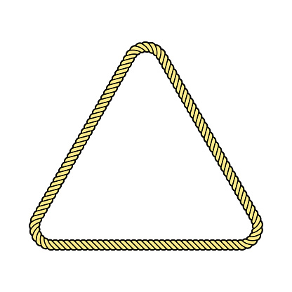 Three Ropes Triangle Ropeframetriangle Stock Illustration - Download Image Now - Ball Of ...