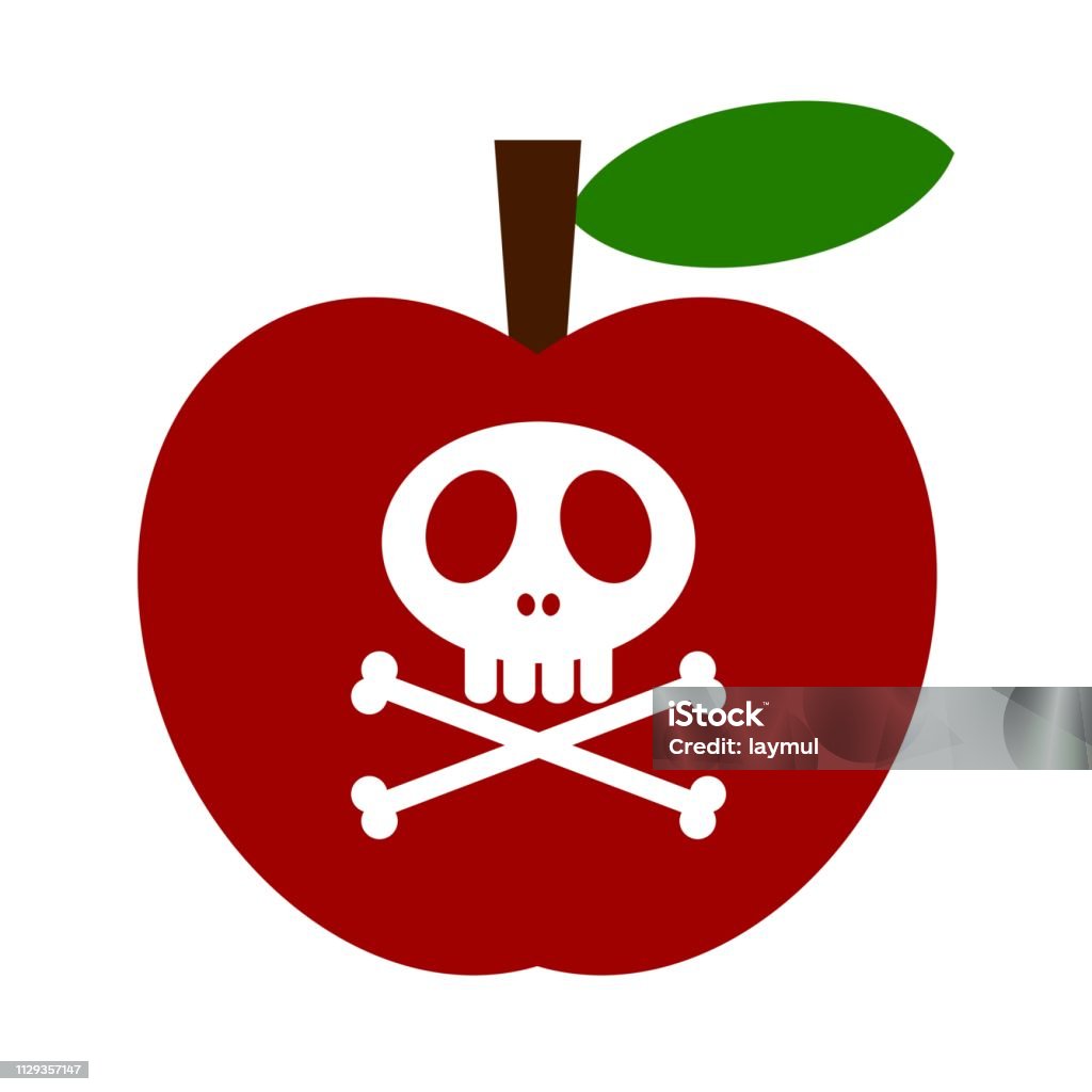 Poison apple This is a poison apple. Apple - Fruit stock illustration