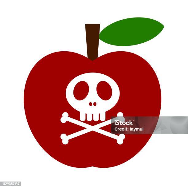 Poison Apple Stock Illustration - Download Image Now - Apple - Fruit, Poisonous, Icon Symbol
