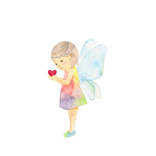 Iridescent fairy Iridescent fairy
Small girl with a heart
With a wing 妖精 stock illustrations