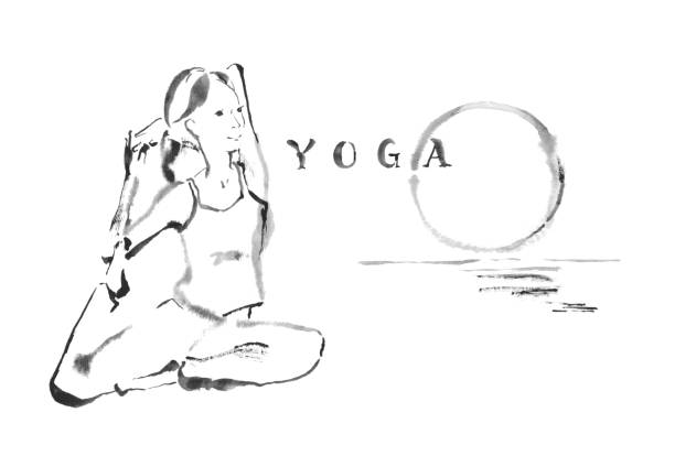 Yoga Yoga
Sitting pose
English letter, the morning sun and writing in brushstrokes 運動する stock illustrations