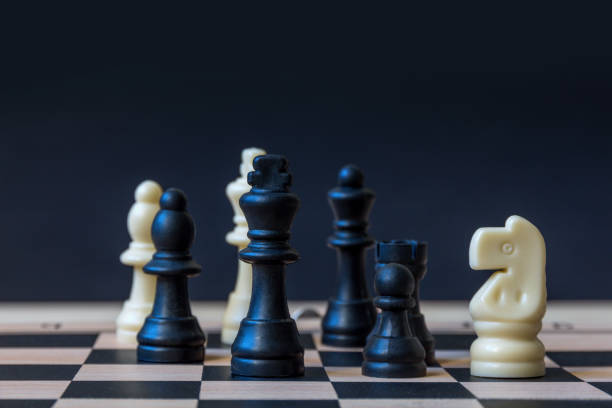 szachownicy z figurkami - chess mate zdjęcia i obrazy z banku zdjęć