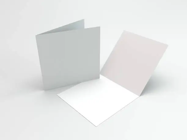 Blank Bi-Fold Leaflets Template