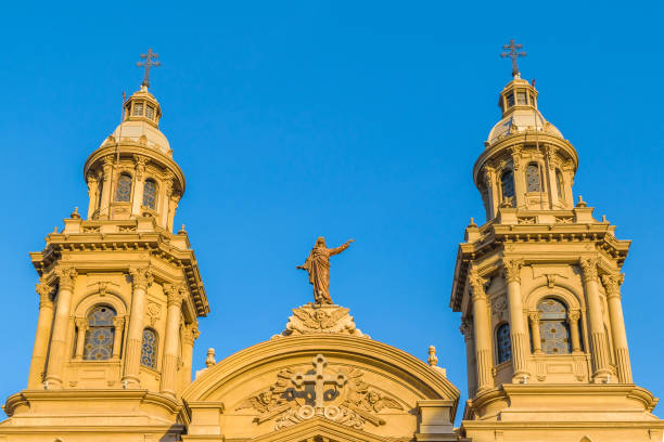 istock Metropolitan Cathedral, Armas Square, Santiago de Chile 1129368475