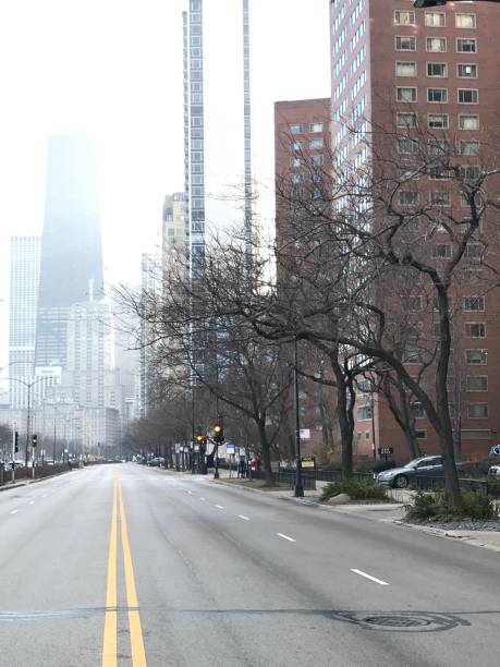 istock Sunrise and Cold days in chicago 1129370194