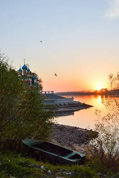 Hydroelectric power plant in the city of Uglich, Yaroslavl region