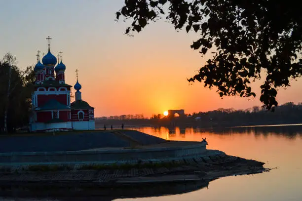 Hydroelectric power plant in the city of Uglich, Yaroslavl region