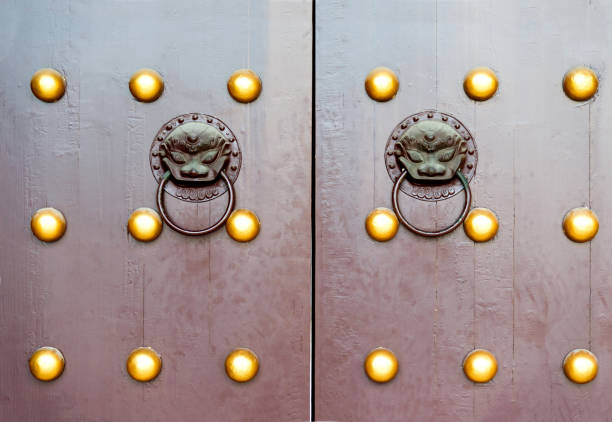 Chinese lion head door knocker.