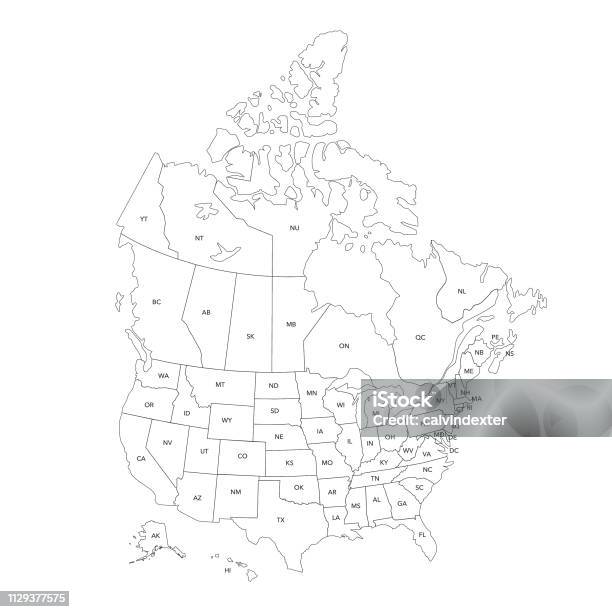 Usa Map Stock Illustration - Download Image Now - Adventure, Big Data, Black And White