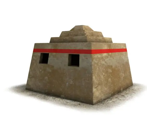ancient house, medieval building, 3d visualization, illustration