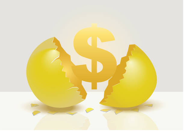 황금 알은 유 벡터 일러스트 레이 션 골든 돈 서명 - retirement eggs animal egg gold stock illustrations