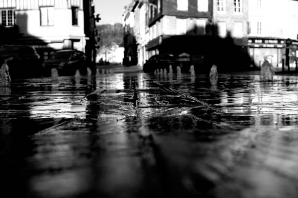 istock Low angle view of street surface 1129382781