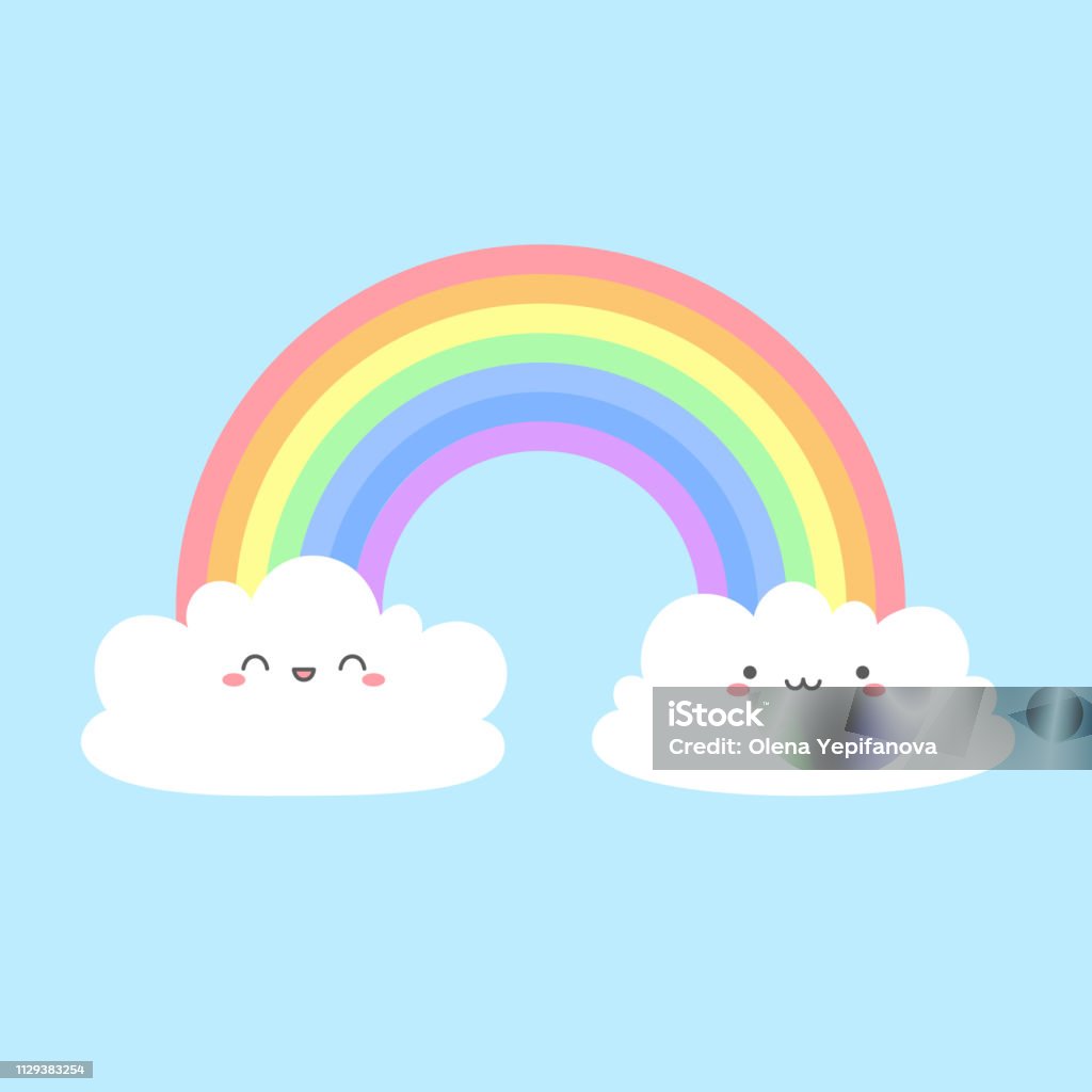 Cartoon Background With Cute Clouds Vector Texture Template For Web Design  Postcards Stock Illustration - Download Image Now - iStock