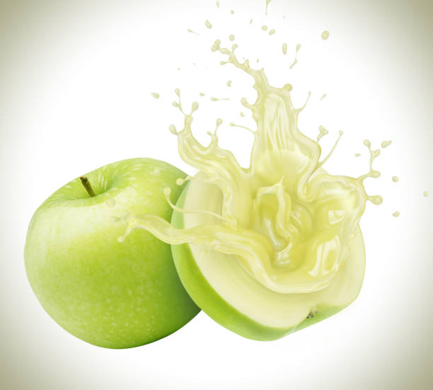 istock Splash of Juice with Fresh Green Apple include Clipping path. 1129385132