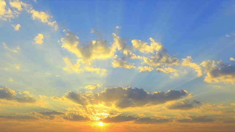 Time lapse of Moving clouds and sunrise