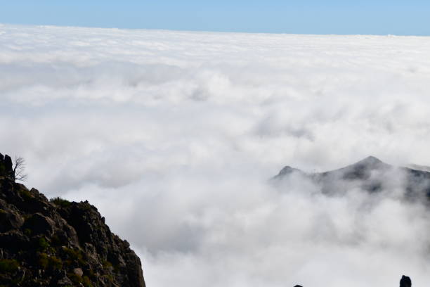 istock Above the clouds on Madeira with mountainous ranges clothed in cloud 1129385969